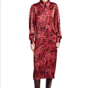 GANNI silk stretch satin dress